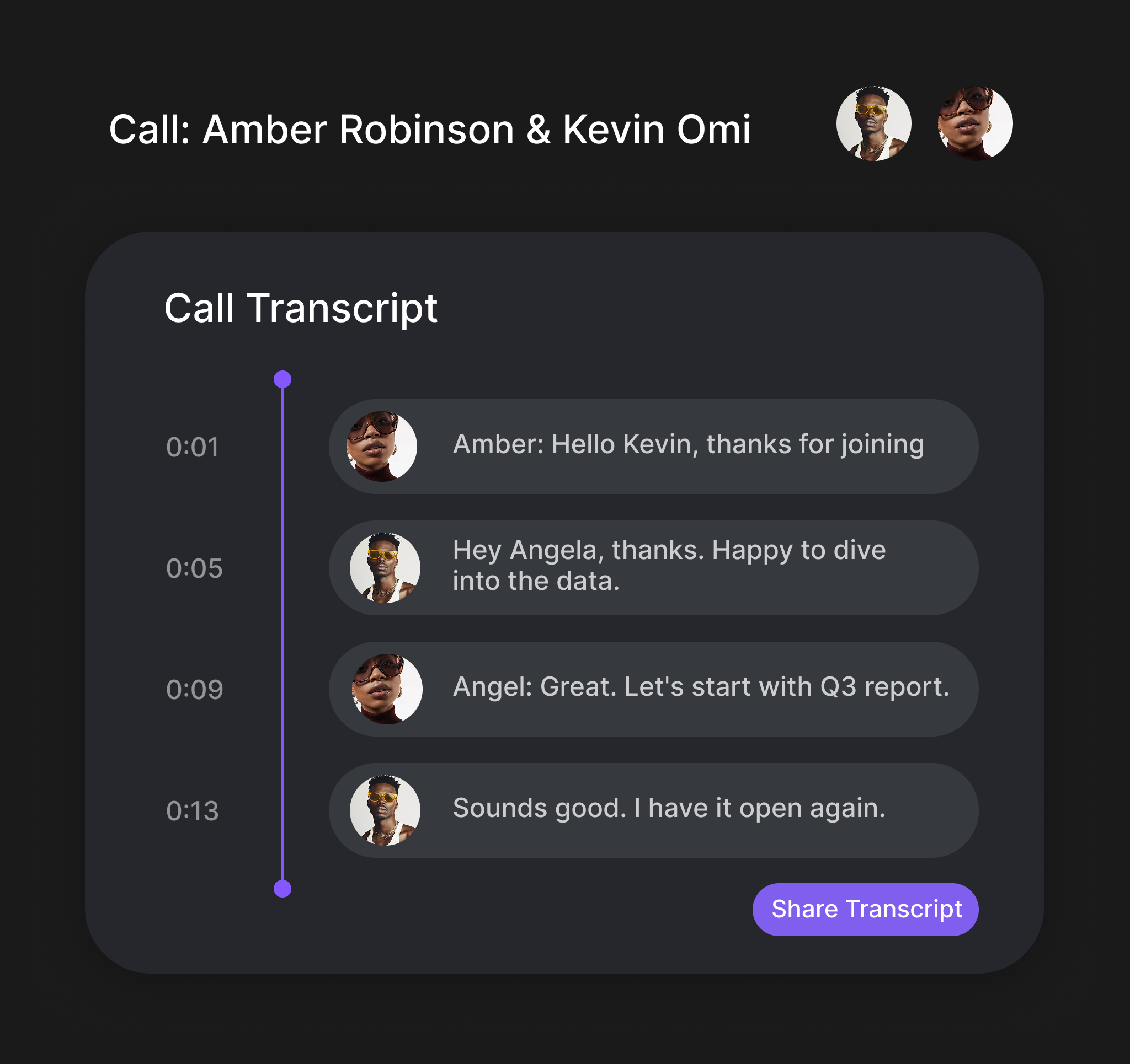 call transcript